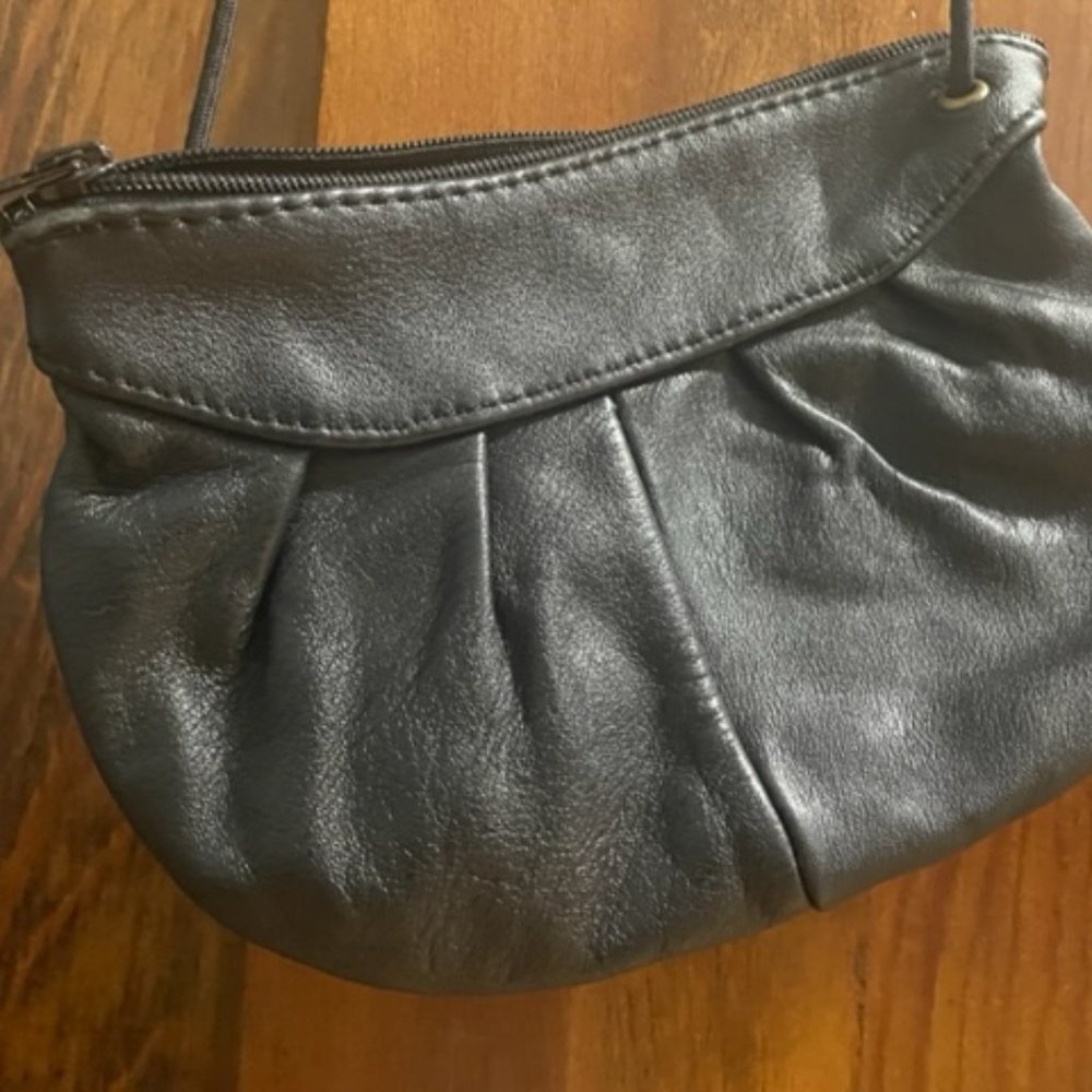 Black Leather Crossbody Purse